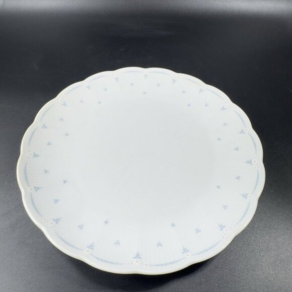 Seltmann Weiden Fine Porcelain Dish Plate Set 3 W Germany White Blue Flowers VTG - Picture 7 of 12